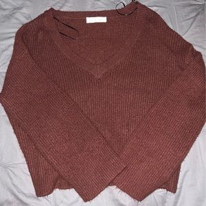 Deep burgundy oversized sweater